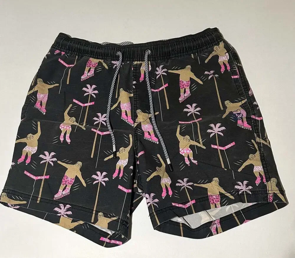 Party Pants Men's Sloth‎ Print Swim Trunks